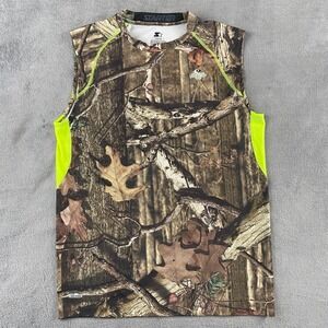 Mossy Oak Starter Tank Top Men L Camo Break-Up Infinity Dri-Star Hunting Outdoor